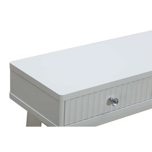 Tocador con 2 cajones, elevable, duradero, entrega rápida, madera maciza de roble/pino/acacia, iluminado, marca Everest, diseño moderno, blanco, de madera. - Product Image 2