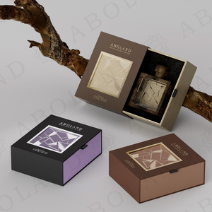 rigid perfume gift box, luxury cosmetic packaging box, gold foil stamping perfume box - Product Image 6