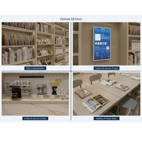 Cabine de lecture intelligente tout-en-un intégrant un espace bibliothèque physique et numérique, bureau de lecture à écran en libre-service, personnalisation