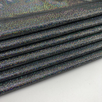 Tissu imprimé à laser scintillant élastique, feuille holographique, en spandex, pour les costumes de bain