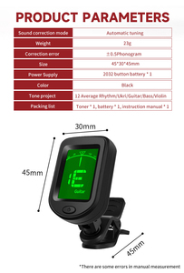 LCD kỹ thuật số Mini guitar Tuner xoay Clip-on tuner cho Chromatic Acoustic Guitar Bass Violin Ukulele Guitar phụ kiện - Product Image 5