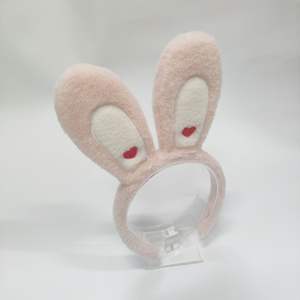 طوق شعر على شكل أذني أرنب من القطيفة، هدية أنيقة للجنسين، مصنوع يدويًا من مواد مختلطة، إكسسوار رأس لطيف ومرح - Product Image 3