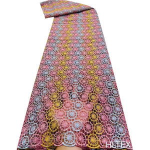 Beautifical Phi Lces Vải Mới Nhất Thêu Nigeria Nước Hòa Tan Lưới Vải Ren Cho Phụ Nữ Ăn Mặc 5Yards ML19g03 - Product Image 1