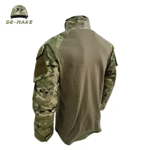 Tactical Plain Long Sleeve T-Shirt Outdoor Camouflage Frog Suit C Shirt Knitted Uniform