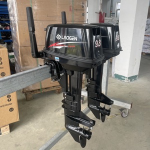 新型ラオゲン9.8馬力2ストロークガソリン船外機水冷式169cc 12L燃料容量2気筒ボートエンジン - Product Image 5