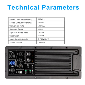 Módulo <span class=keywords><strong>Amplificador</strong></span> <span class=keywords><strong>de</strong></span> Potencia Activo TopYun DSP1000 Profesional, 1000W*2, 8ohm, 4ohm, Placa Amplificadora <span class=keywords><strong>de</strong></span> <span class=keywords><strong>Sonido</strong></span>, Placa <span class=keywords><strong>de</strong></span> <span class=keywords><strong>Amplificador</strong></span> <span class=keywords><strong>de</strong></span> Audio Pasivo - Product Image 4