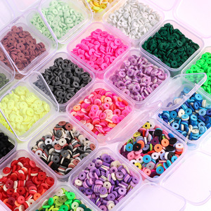 Nhà máy 6mm phẳng Vòng <span class=keywords><strong>Polymer</strong></span> đất sét chip đĩa Hạt lát lỏng Spacer hạt đối với trang sức làm DIY bông tai vòng cổ vòng đeo tay - Product Image 3