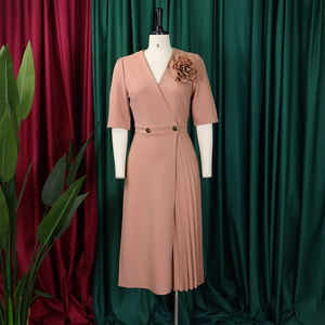 Nouvelle Collection : Robes d'été pour femmes, style bureau, manches courtes, col en V, taille cintrée, coupe crayon, pour le travail ou décontractées, style <span class=keywords><strong>africain</strong></span> - Product Image 6