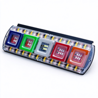Feu arrière de signalisation de brouillard segmenté pour semi-remorque, LED multicolore (bleu, vert, blanc, rouge) pour unité arrière de semi-remorque