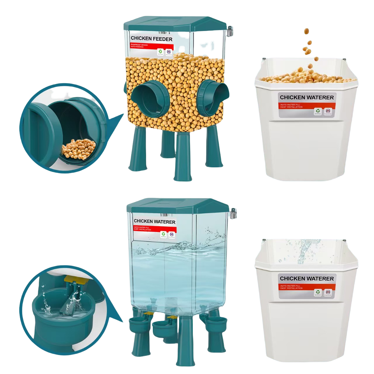 gravity chicken feeder