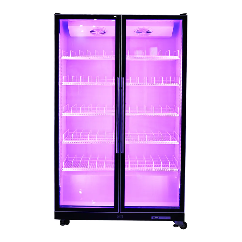 single glass door upright commercial display freezer fridge display cooler door refrigerator club bar use led lighting