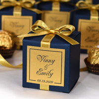 Papier de bonbons vierge personnalisé pour fête de mariage indien carton boîte de faveur pour douche de bébé emballage cadeau pour les invités