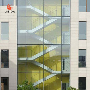 Vidrio templado de fachada compatible con punto de construcción comercial de gama alta con marco de aluminio de acero - Product Image 1