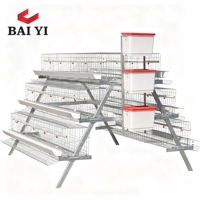 Nouvelle cage à poules pour l'élevage, 3 à 4 niveaux, design étagé à un côté épaissi, construction en acier galvanisé, longue durée de vie