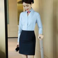 Tenue d'hôtesse de l'air blanche pour femmes : chemise, pantalon, jupe, uniforme d'hôtesse de l'air