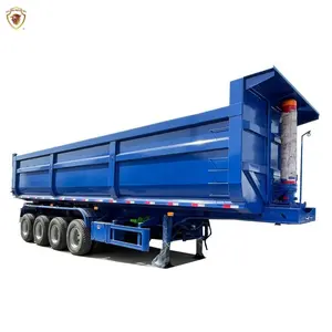 Hengyuan company low price sales 30-100 Tons 2 3 4 5 6 axles tipping trailers tipper dump semi truck trailer