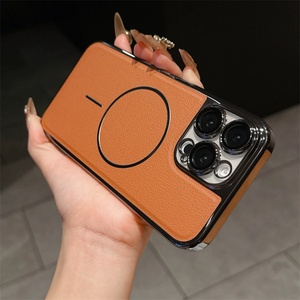Funda Magnética de Cuero para iPhone 12 16 Pro Max con Protección de Lente de Vidrio, Carcasa para Teléfono Móvil para iPhone 17 - Product Image 4