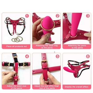 Ensemble de restraints pour femmes, forme triangulaire, rouge, avec anneaux métalliques, accessoire intime confortable pour adultes - Product Image 5