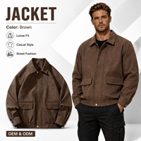Blouson Bomber Moto Homme Hiver Vintage Respirant en Laine Softshell Grande Taille Personnalisé Style Hip Hop pour l'extérieur