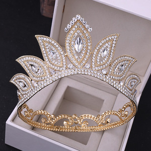 <span class=keywords><strong>Couronne</strong></span> roi en strass en forme de feuilles, diadème de <span class=keywords><strong>princesse</strong></span>, ronde et Baroque, <span class=keywords><strong>couronne</strong></span> complète, accessoire de spectacle, ZGH1232 - Product Image 4