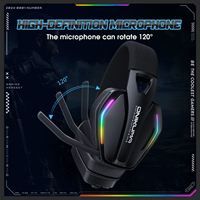 Auriculares Inalámbricos ONIKUMA GT826 Tri-Modo Estéreo 2.4GHz, Auriculares para Juegos RGB, Auriculares Profesionales para Gamers con Diseño Over-Ear 2.4GHz