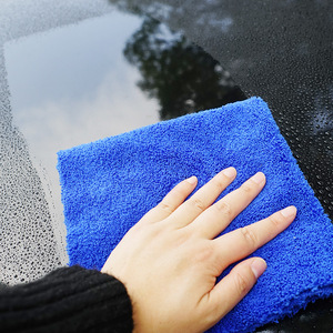 <b>Microfiber</b> Car Wash <b>Towel</b> 390GSM High And Low Nap For Wiping Absorbing Polishing Waxing - Product Image 1