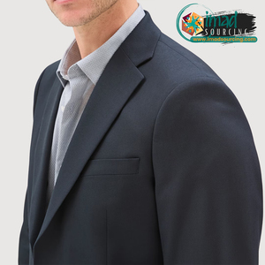 Veste de costume homme ajustée, blazer formel slim, simple boutonnage, col cranté, manches longues, pour affaires, bureau, mariage - Product Image 4
