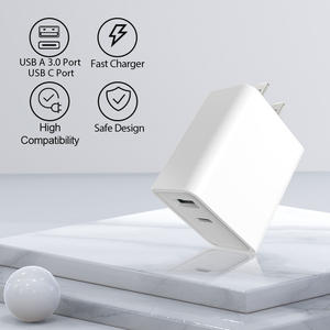 ที่ชาร์จติดผนังลดราคาพิเศษ 20w Max ช่องเสียบคู่ Type A+C สำหรับชาร์จโทรศัพท์มือถือและอุปกรณ์อิเล็กทรอนิกส์อื่นๆ - Product Image 2