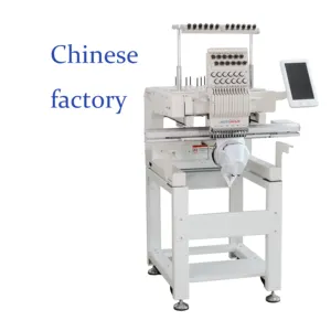 QHM high quality single head 15 needles t-shirt flat multifunctional computerized embroidery machine