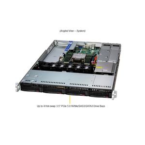 Serveur Rack 1U SYS-512B-WR, Socket Unique, DDR5 ECC, NVMe Hot Swap, Barebone, Appareil d'Edge Computing - Product Image 2