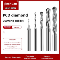 Foret diamanté PCD JINCHUAN 6 mm à queue droite, angle de 60 degrés, norme nationale, personnalisable OEM, pour perçage CNC, en carbure