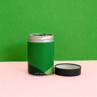 Boîte en fer blanc recyclable à double couvercle hermétique pour thé, café en grains et matcha, qualité alimentaire