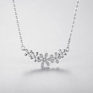 Collier marguerite personnalisable en cuivre et argent sterling S925, chaîne de clavicule simple et élégante, bijou raffiné pour femme - Product Image 6