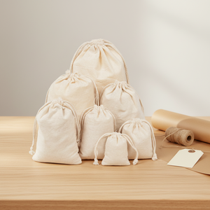 Özel Pamuklu Muslin Kese Çantası Çevre Dostu İpli Çanta Çay Poşeti Sabun Mücevher Saklama Kişiselleştirilmiş Geri Dönüştürülebilir Sıcak Baskılı Hediye - Product Image 3