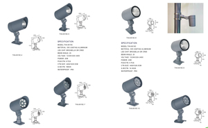 Projecteur architectural extérieur de la conception classique LED 10W-45W IP65 projecteurs de paysage alimentation en courant alternatif éclairage de jardin en aluminium - Product Image 5
