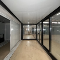 Bâtiments de bureau modernes en conteneurs préfabriqués, portables, de luxe, étanches, pliables et extensibles de 20/30/40 pieds
