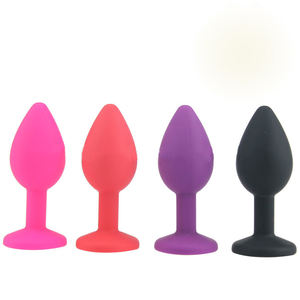 Оптовая продажа, разноцветные секс-игрушки для взрослых, многоцелевая Анальная пробка, силиконовая задняя крышка, анальная пробка - Product Image 1