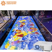 Interactive 3d ar espace dynamique magique océan vagues empreinte immersive plancher intérieur plage virtuelle projection holographique
