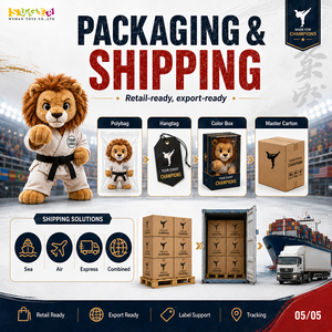 Souvenirs en peluche de karaté personnalisés pour les fans et les spectateurs, animaux en peluche écologiques, usine OEM, délai de livraison court - Product Image 6