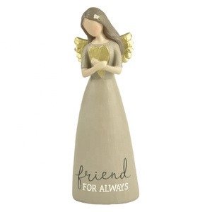 Engels kulptur "FREUND für IMMER" ANGEL MIT HERZENS tatuette für Indoor Angel Statuen - Product Image 1