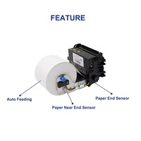 Imprimante thermique intégrée KP-628E 58 mm avec coupeur automatique, mini-imprimante pour borne de libre-service et machine à tickets