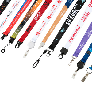 Wholesale Nylon Screen-Printed <b>Lanyards</b> Promotional Gift Custom <b>Polyester</b> <b>Lanyard</b> with ID Badge Holder for School Work ID Card - Product Image 2