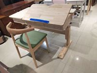 Table d'apprentissage pour enfants en bois massif ergonomique et réglable en hauteur pour la maison et le bureau