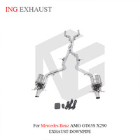 Catback de silencieux à soupape d'échappement en acier inoxydable ING pour Mercedes Benz AMG GT63S X290 avec tuyaux d'échappement électroniques de haute qualité