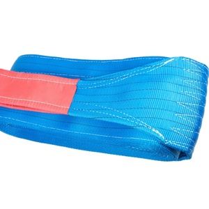 רצועת הרמה שטוחה כחולה 8 טון, פוליאסטר, עין-עין, תקן אירופאי EN1492-1:2000, חוזק גבוה, סיטונאי - Product Image 2