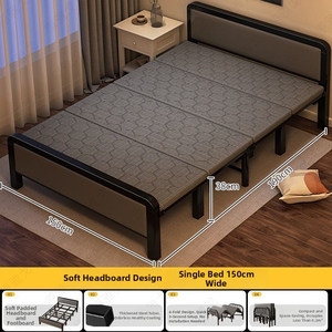 Lit pliant double en métal portable moderne <span class=keywords><strong>de</strong></span> 150 cm <span class=keywords><strong>de</strong></span> large, fourni par l'usine, pour bureau et <span class=keywords><strong>chambre</strong></span> à coucher - Product Image 5