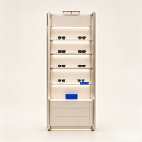 Meubles de présentation sur mesure pour lunettes, style moderne, pour magasins d'optique : Vitrines décoratives personnalisées pour lunettes