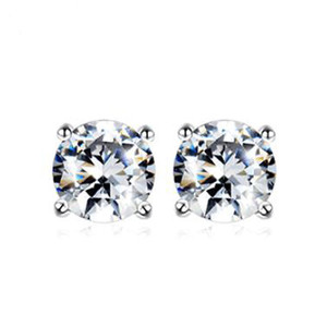 <b>Stud</b> <b>Earrings</b> Zircon Claw Setting Zinc Alloy Minimalist Unisex Fashion Jewelry Dongguan Origin - Product Image 4
