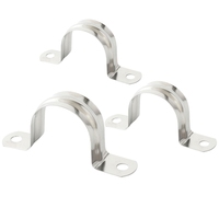 Sangle à deux trous Câble en forme de U Support en U Sangle de tube Clips de tension Sangle de tuyau rigide en acier inoxydable Fit Pipes Saddle Clamp