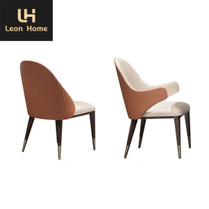 Fabrika doğrudan satış mikrofiber deri katı ahşap bacak Minimalist İskandinav ev için Modern yemek sandalyesi - Product Image 2